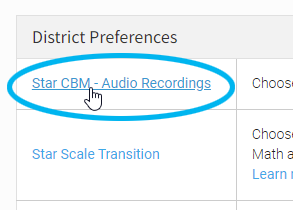 select Star CBM - Audio Recordings