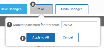 The Set All button has been selected; the setting for all classes is in a pop-up window. The Apply to All and Cancel buttons are at the bottom.