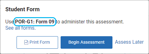 the form identifier in the Student Form window