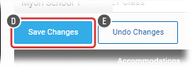 The Save Changes and Undo Changes buttons
