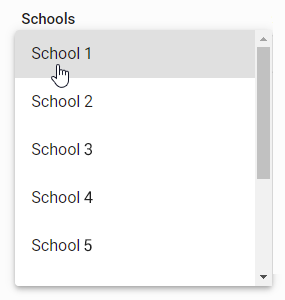 if you have more than one school, select one from the School drop-down list
