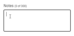 the Notes field