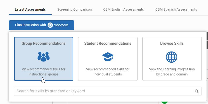 select Group Recommendations