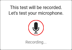 example of the student message about recording