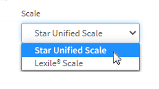 The Scale drop-down list.