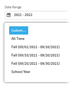 Three Fall screening windows, with three different date ranges to differentiate them (9/1 to 9/10, 9/10 to 9/20, and 9/20 to 9/30).