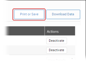 The Print or Save button.