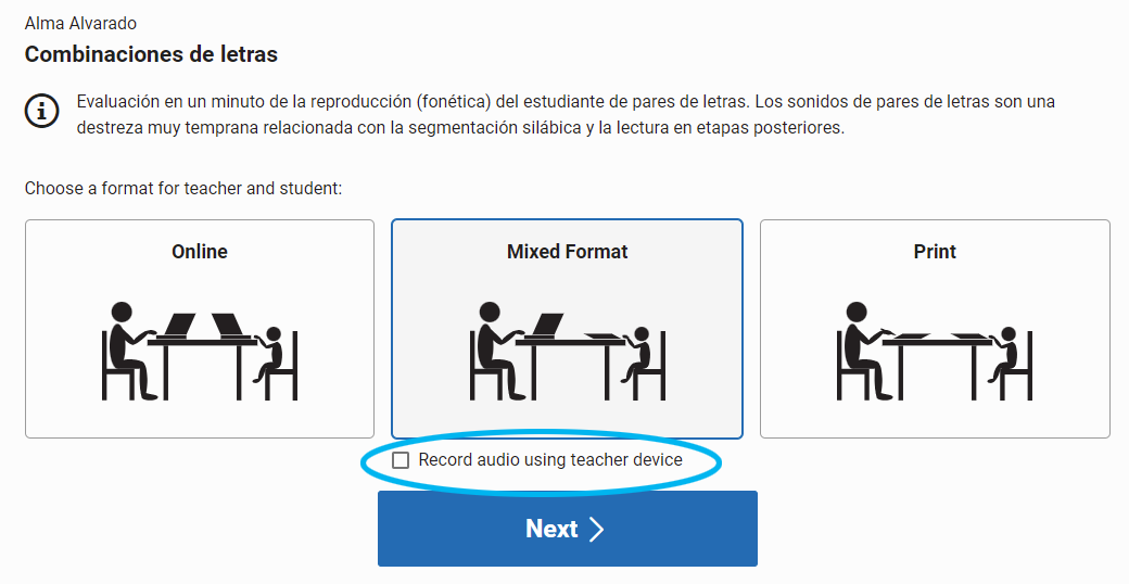 the Record Audio check box