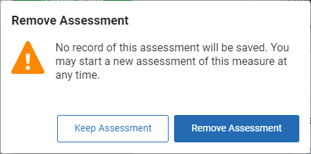 the Remove Assessment message
