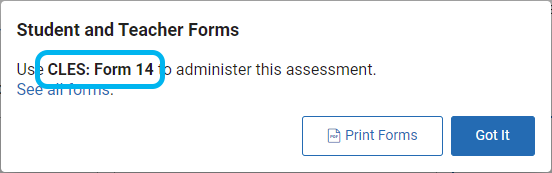 form ID in the print popup message