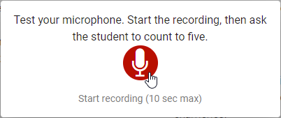 select the icon to start recording