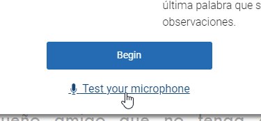 select Test Your microphone