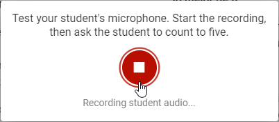 select the icon to stop recording