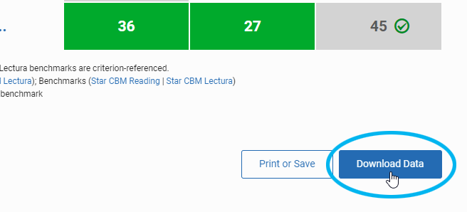 select Download Data under the table