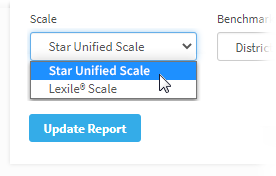 The Scale drop-down list.