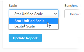 The Scale drop-down list.