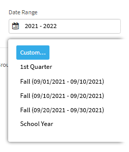 Three Fall screening windows, with three different date ranges to differentiate them (9/1 to 9/10, 9/10 to 9/20, and 9/20 to 9/30).