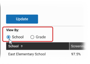 The School and Grade options.