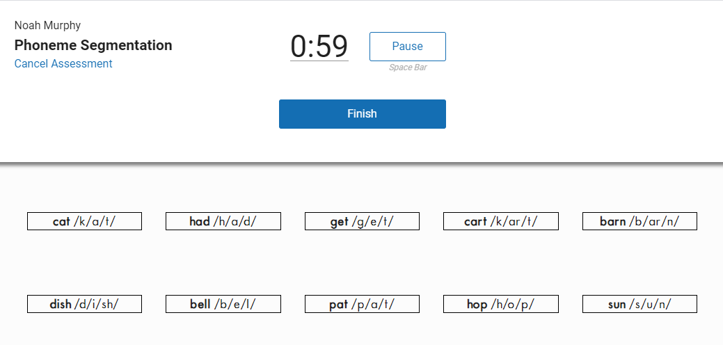 Phoneme Segmentation example