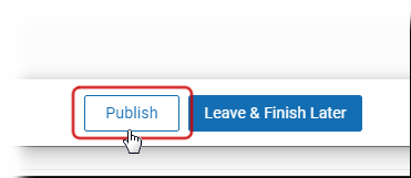 The Publish button.