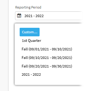 Three Fall screening windows, with three different date ranges to differentiate them (9/1 to 9/10, 9/10 to 9/20, and 9/20 to 9/30).