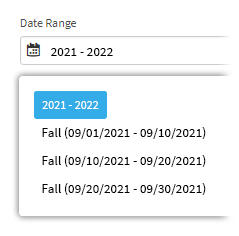 Three Fall screening windows, with three different date ranges to differentiate them (9/1 to 9/10, 9/10 to 9/20, and 9/20 to 9/30).