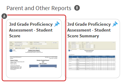The 3rd Grade Proficiency Assessment - Student Score tile