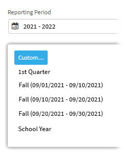 Three Fall screening windows, with three different date ranges to differentiate them (9/1 to 9/10, 9/10 to 9/20, and 9/20 to 9/30).