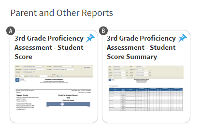 The tiles for the two reports listed above.