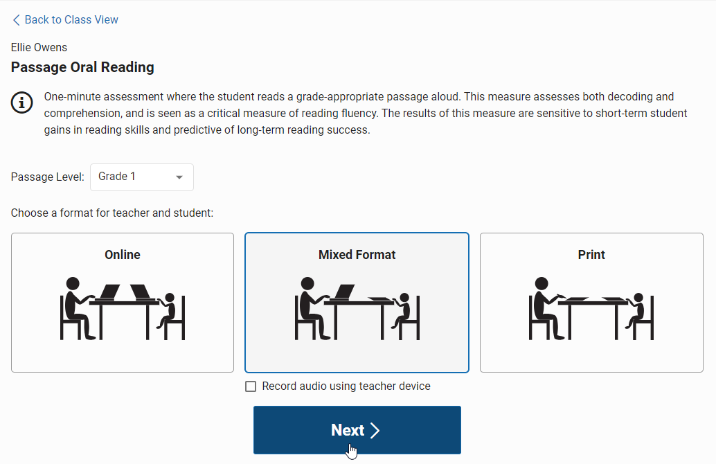 after selecting Mixed Format, select Next