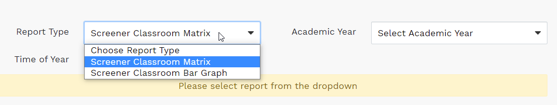 class report options