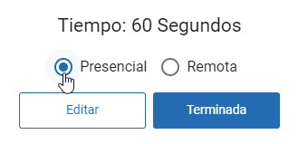 seleccione Presencial o Remota