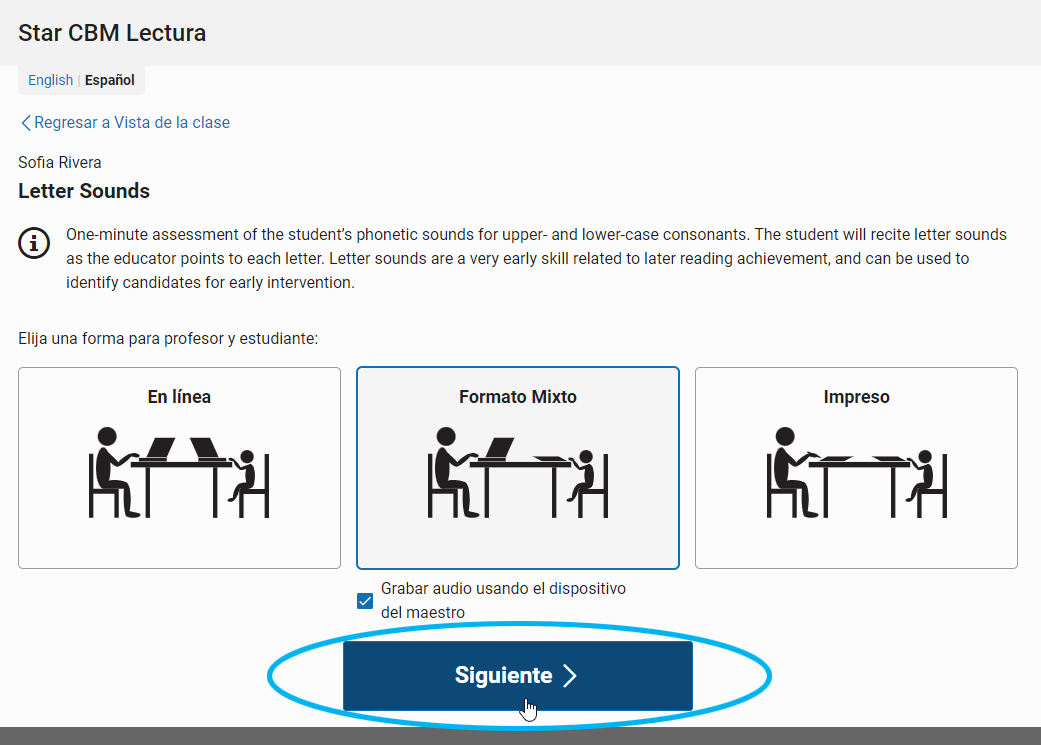 seleccione Siguiente