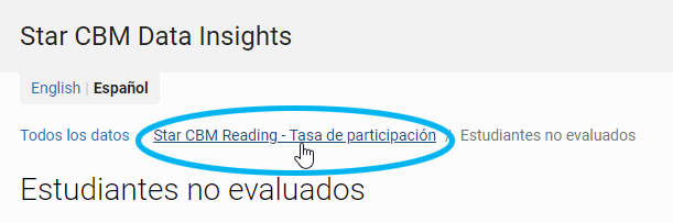 selecciones el vínculo Tasa de participación en la parte superior de la página para ir a la página anterior