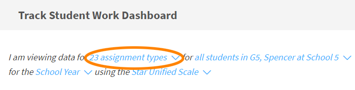 select the assignment types link