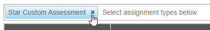 select x to remove an assignment that you have selected