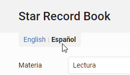 seleccionar English o Español