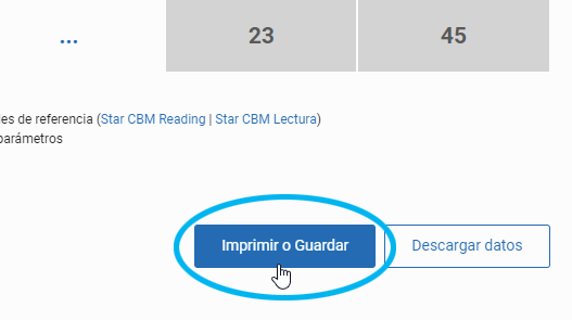 seleccione Imprimir o Guardar que está abajo de la tabla