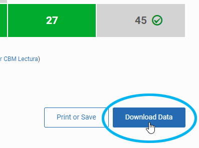 seleccione Descargar datos debajo de la tabla