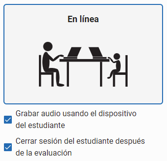 opciones de grabación y cierre de sesión en línea