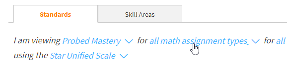 for probed mastery, the second link lets you choose the type of math assignments to include