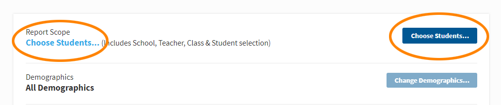 select the Choose Students link or button