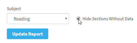 the Hide Sections Without Data check box