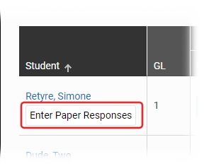 The Enter Paper Responses button.