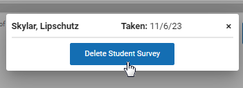 The Delete Student Survey button.