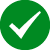 ícono de En/Por arriba del nivel de referencia – marca de verificación dentro de un círculo verde
