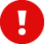 ícono de Intervención - signo de exclamación dentro de un círculo rojo