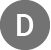 ícono de evaluación Suspendida - una letra D dentro de un círculo gris
