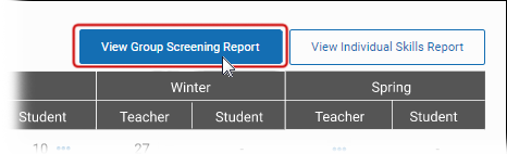The View Group Screening Report button.