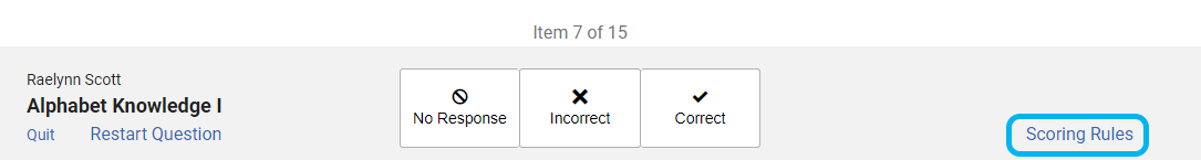 the Scoring Rules link